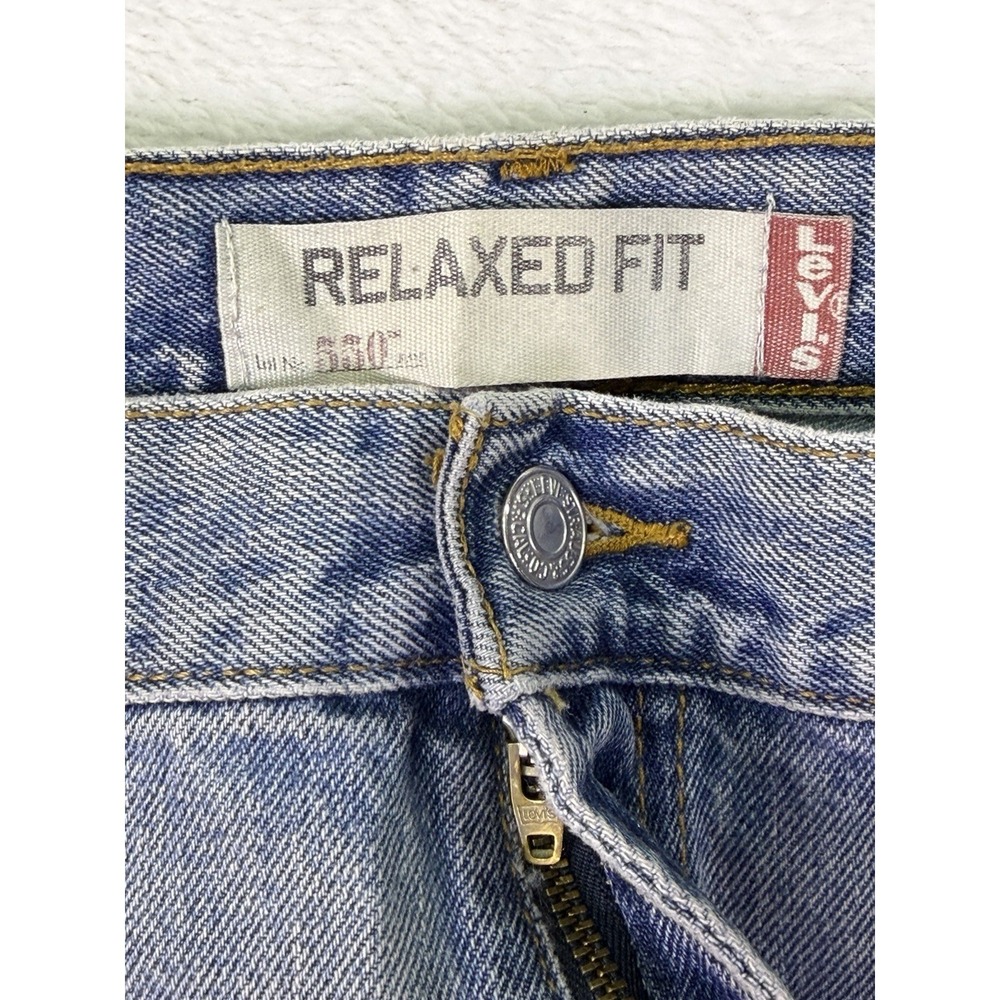 Levis 550 Jeans Mens 40x32** Blue Straight‎ Relaxed Light Wash American Workwear - Picture 8 of 10